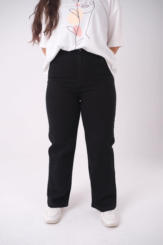 Wide-Leg Jeans (Black)